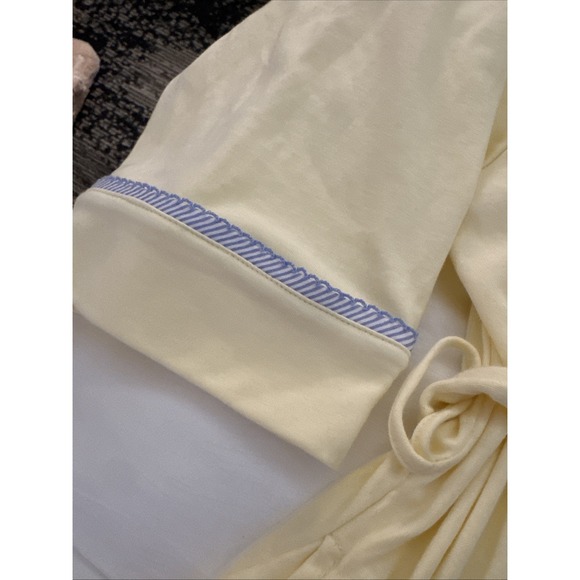 Charter Club Intimates L Robe Easter Spring Yellow Carrot Bunny Embroidered Wrap - Picture 6 of 10